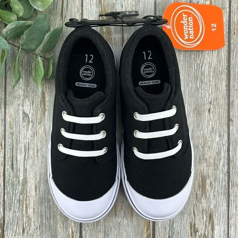 Toddler Elastic Lace-Up Sneakers Shoes Size 12
